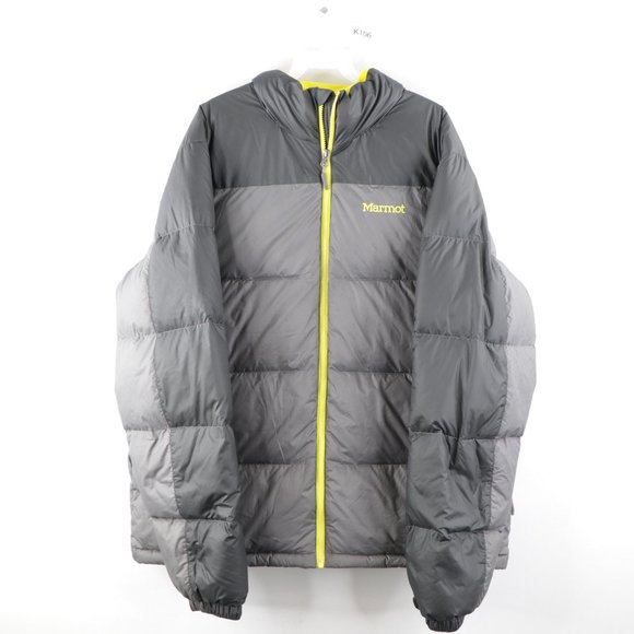 Marmot Fill Down Winter Parka Puffer Jacket Gray